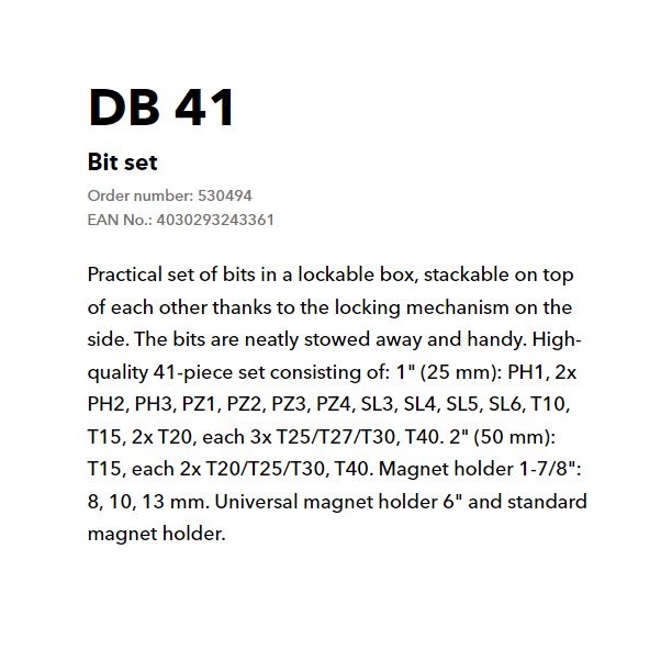 سری پیچ گوشتی فلکس مدل DB 41 مجموعه 41 عددی
